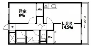 ハイデンスホンダ【3階】の間取り