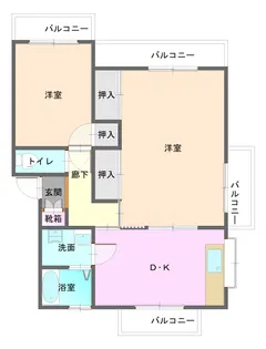 コーポラスJUN【2階】の間取り