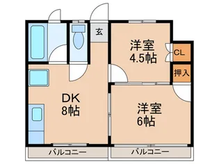 第一名山ビル【4階】の間取り