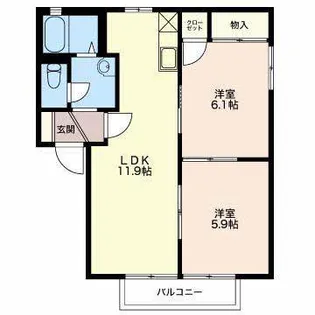 コンフォートベル III棟【2階】の間取り