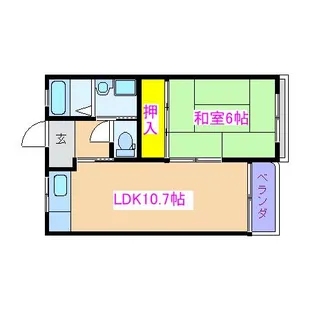 ダイヤモンドマンション【4階】の間取り