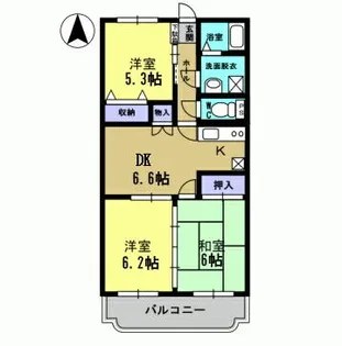 カーサフェリーチェ I【3階】の間取り