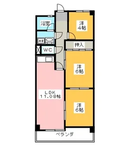 第3ハイツ聖【2階】の間取り