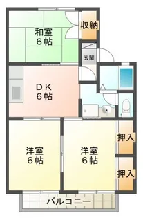 パークサイドおとわA【2階】の間取り