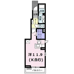 広島県福山市千田町3【アパート】の間取り