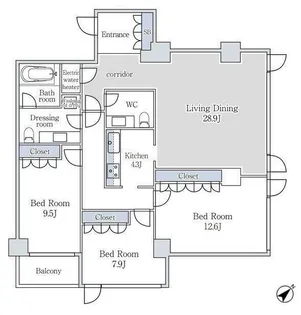 クエストコート原宿【2階】の間取り