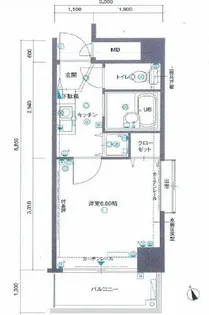 アクティブミレニアム江戸川橋【6階】の間取り