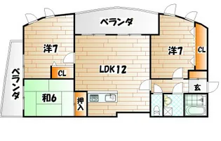 高田ツイン【4階】の間取り