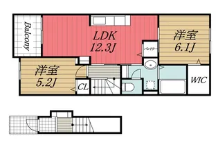 千葉県市原市五井【アパート】の間取り