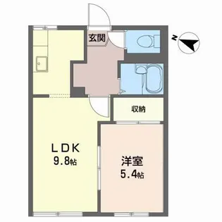 ルミネス日高見 A【1階】の間取り