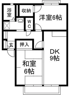 サニーわかばAB【1階】の間取り