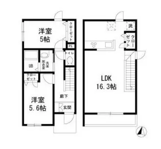 東京都目黒区大岡山1【アパート】の間取り