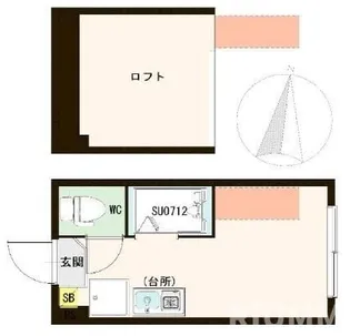 ハーモニーテラス志茂II【1階】の間取り