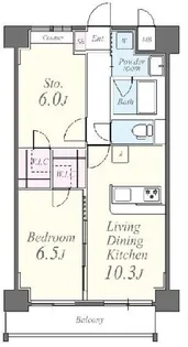 チェスナット西大島【6階】の間取り