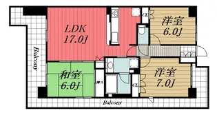 千葉県千葉市美浜区真砂2【マンション】の間取り