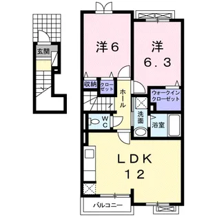 ラフィネA【2階】の間取り