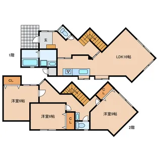 静岡県浜松市中央区広沢2【一戸建】の間取り