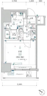 MAXIV CROS竹ノ塚【9階】の間取り
