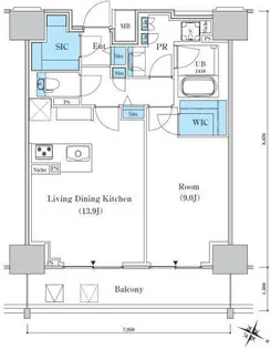 新潟県新潟市中央区東万代町【マンション】の間取り