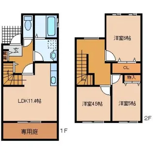 大分県宇佐市大字山本【一戸建】の間取り