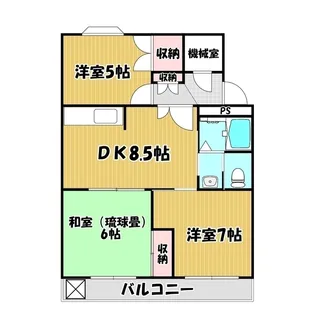 大戸第二コーポ【3階】の間取り