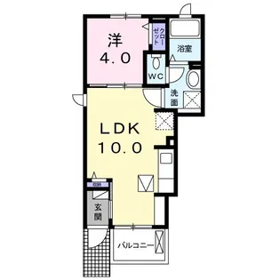 Aプレイス【1階】の間取り