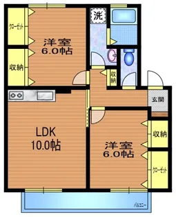 グランディル武蔵野【2階】の間取り