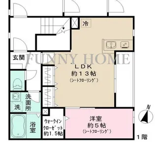 東京都目黒区中町2【アパート】の間取り