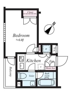 AXAS豊洲アジールコート【5階】の間取り