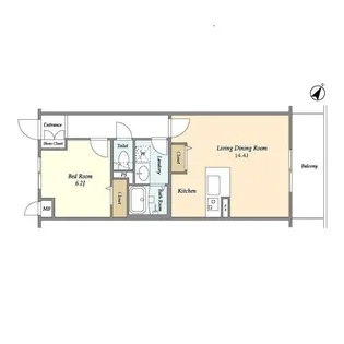 東京都新宿区北新宿1【マンション】の間取り