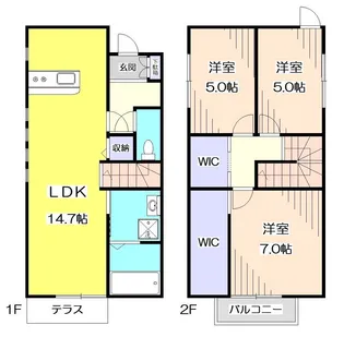 東京都東村山市久米川町5【一戸建】の間取り