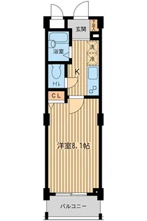 東京都品川区西五反田5【マンション】の間取り