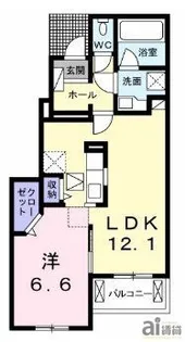 東京都東大和市蔵敷1【アパート】の間取り