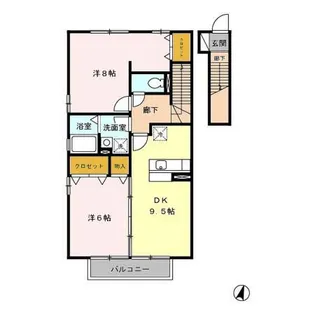アモーレ A【2階】の間取り