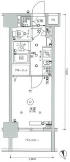 スカイコート蒲田ガーデン【8階】の間取り