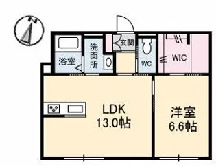 RAINBOW中島 A棟【1階】の間取り