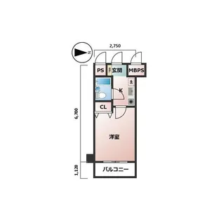 東京都墨田区石原1【マンション】の間取り