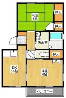 リベラル鍋島II【2階】の間取り