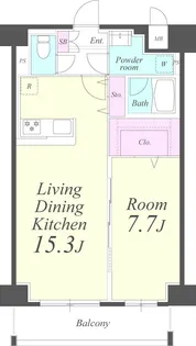 クレシェンテ月島【6階】の間取り