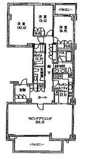 駒沢ガーデンハウス【1階】の間取り