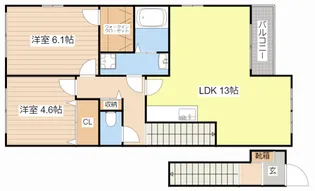 滋賀県高島市安曇川町西万木【アパート】の間取り