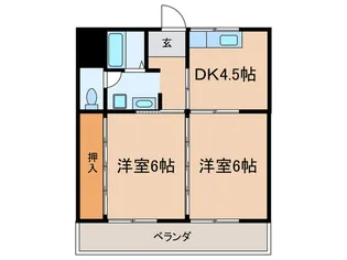 メゾン戸井【2階】の間取り