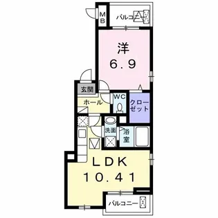 サンシャイン東山 PARTII【1階】の間取り