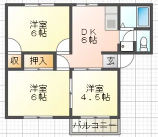 コーポ八好A【1階】の間取り