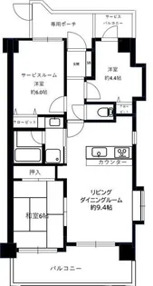 ビッグヴァン横浜西【6階】の間取り