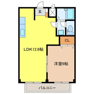 シティハイツ野田【2階】の間取り
