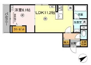 ユウ・エトワール【1階】の間取り