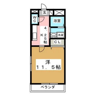 パームクレスト高森【2階】の間取り
