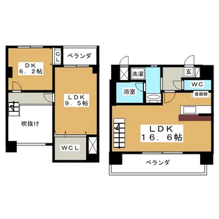 スタジオスクエア泉の間取り