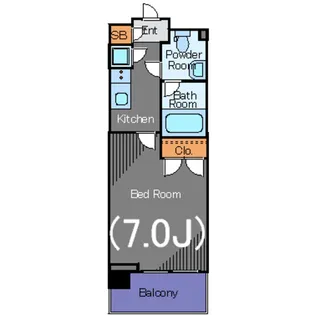 パレステュディオ芝浦CITY【5階】の間取り